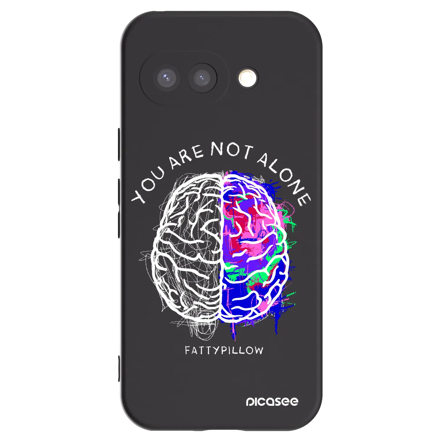 Picasee silikónový čierny obal pre Google Pixel 9a - Brain - White