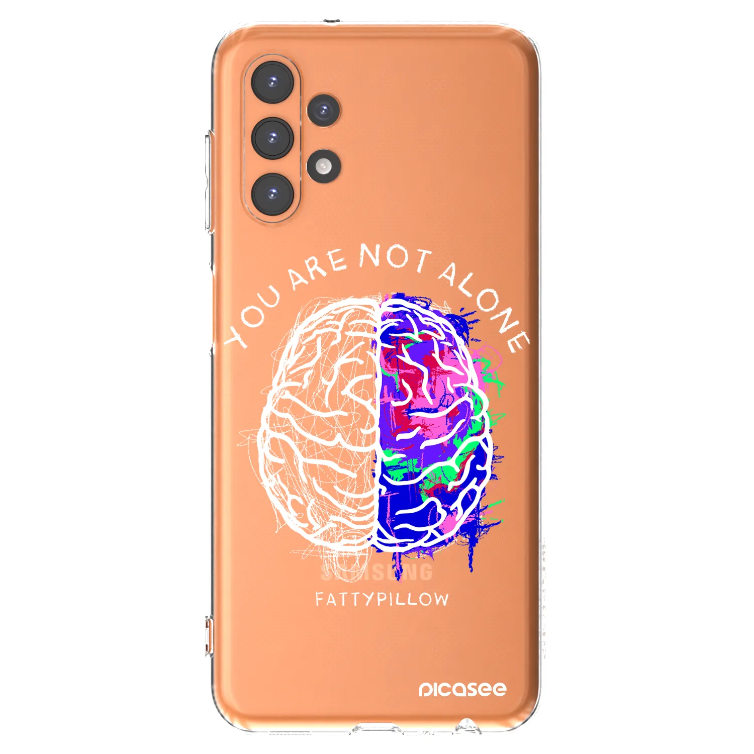 Picasee silikónový prehľadný obal pre Samsung Galaxy A13 5G - Brain - White