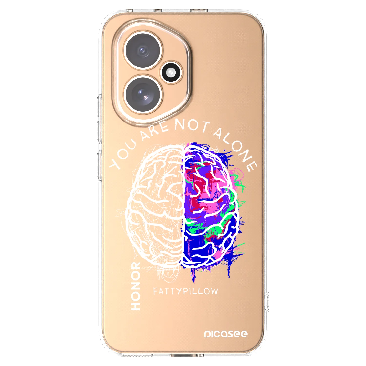 Picasee silikónový prehľadný obal pre Honor 400 5G - Brain - White