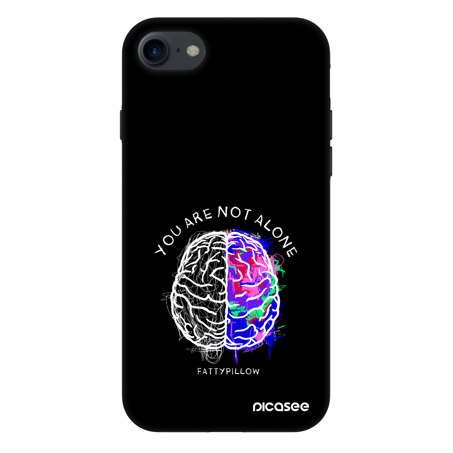 Picasee Fashion Case pre Apple iPhone SE 2020 - Brain - White