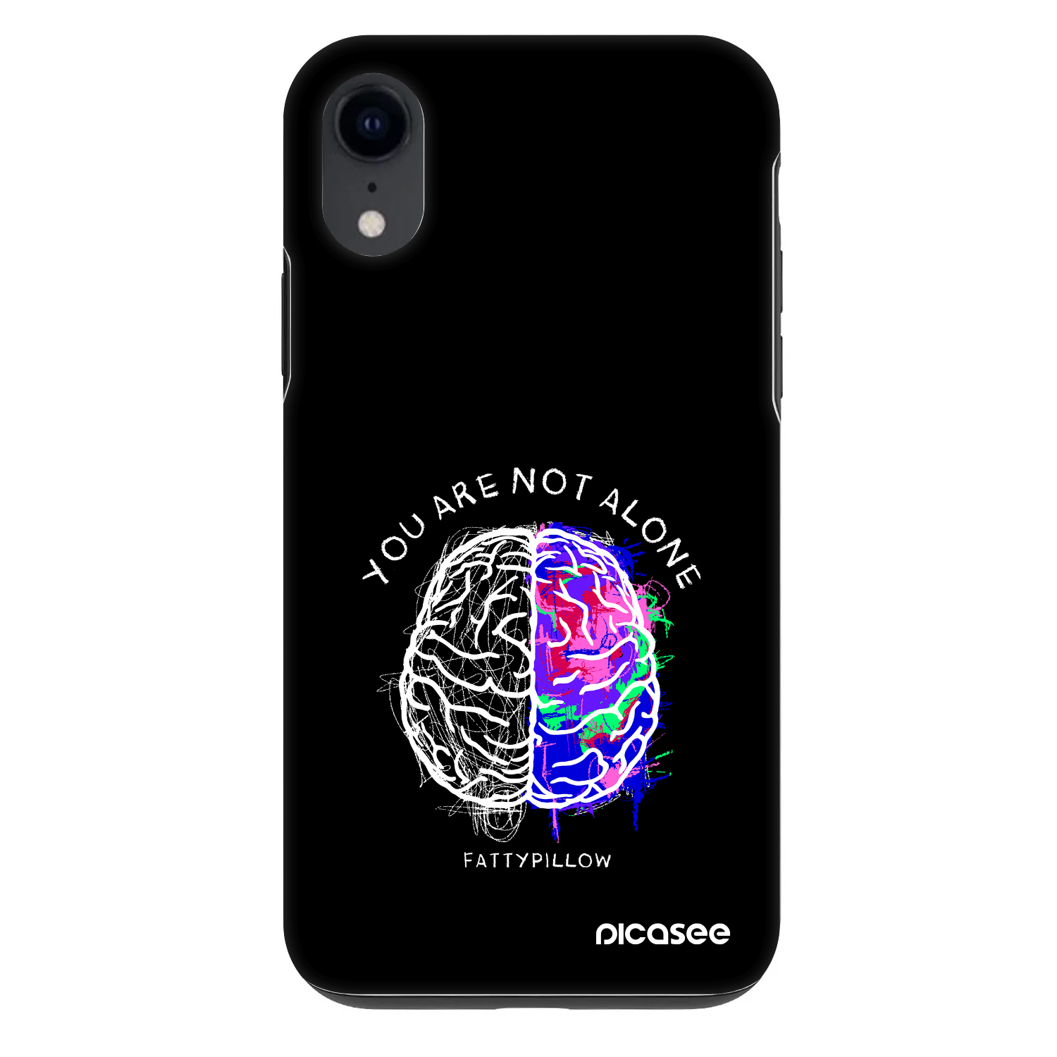 Picasee Fashion Case pre Apple iPhone XR - Brain - White