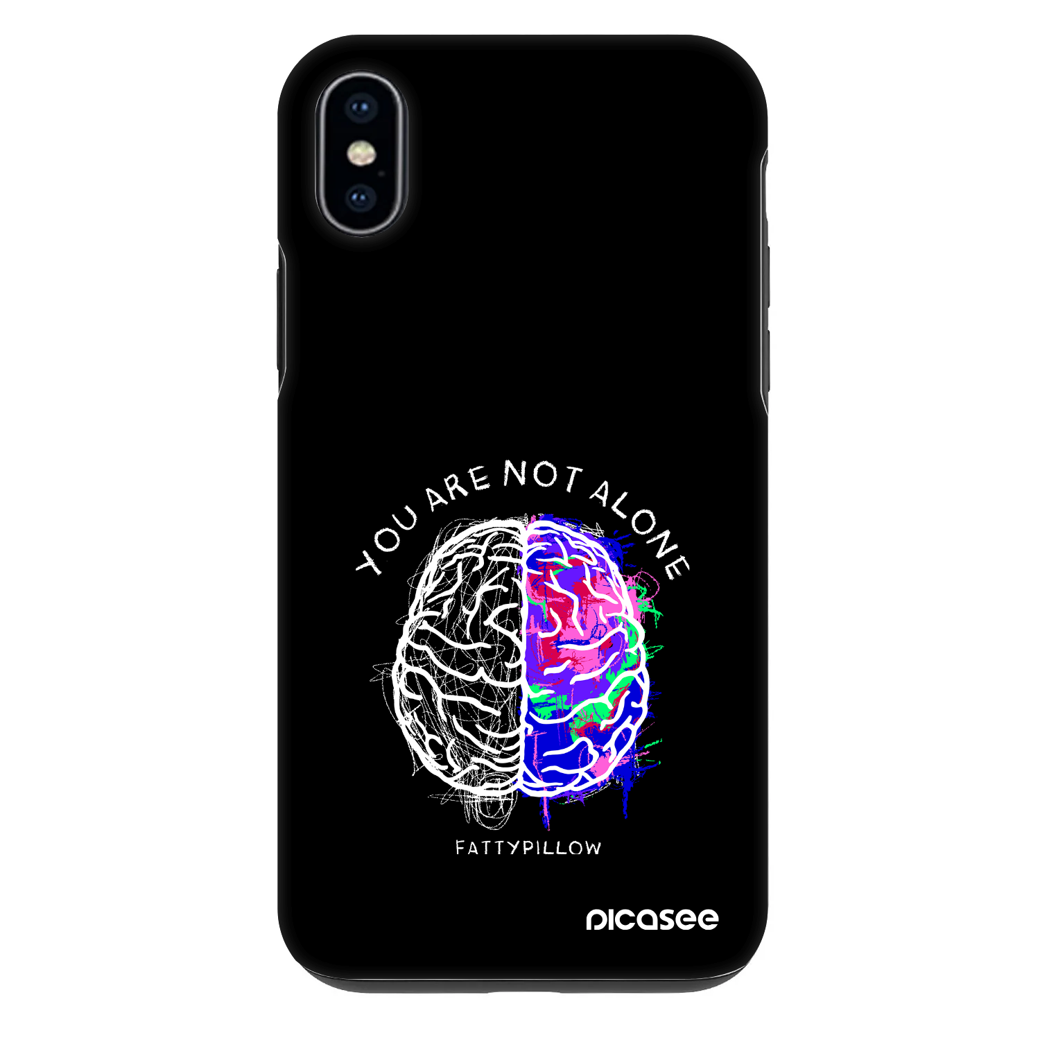 Picasee Fashion Case pre Apple iPhone XS Max - Brain - White