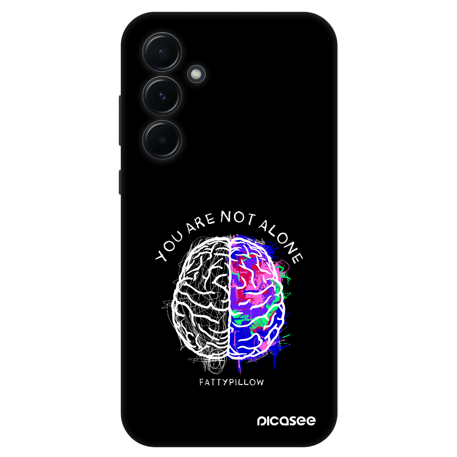 Picasee Fashion Case pre Samsung Galaxy A55 5G A556B - Brain - White