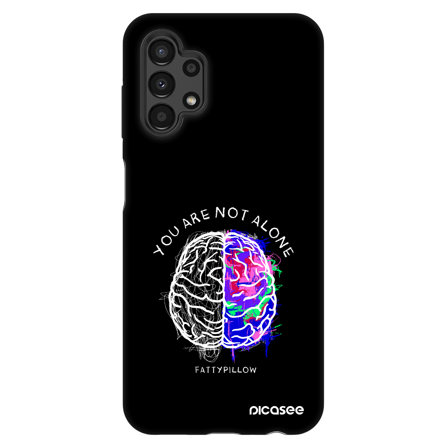 Picasee Fashion Case pre Samsung Galaxy A13 4G A135 - Brain - White