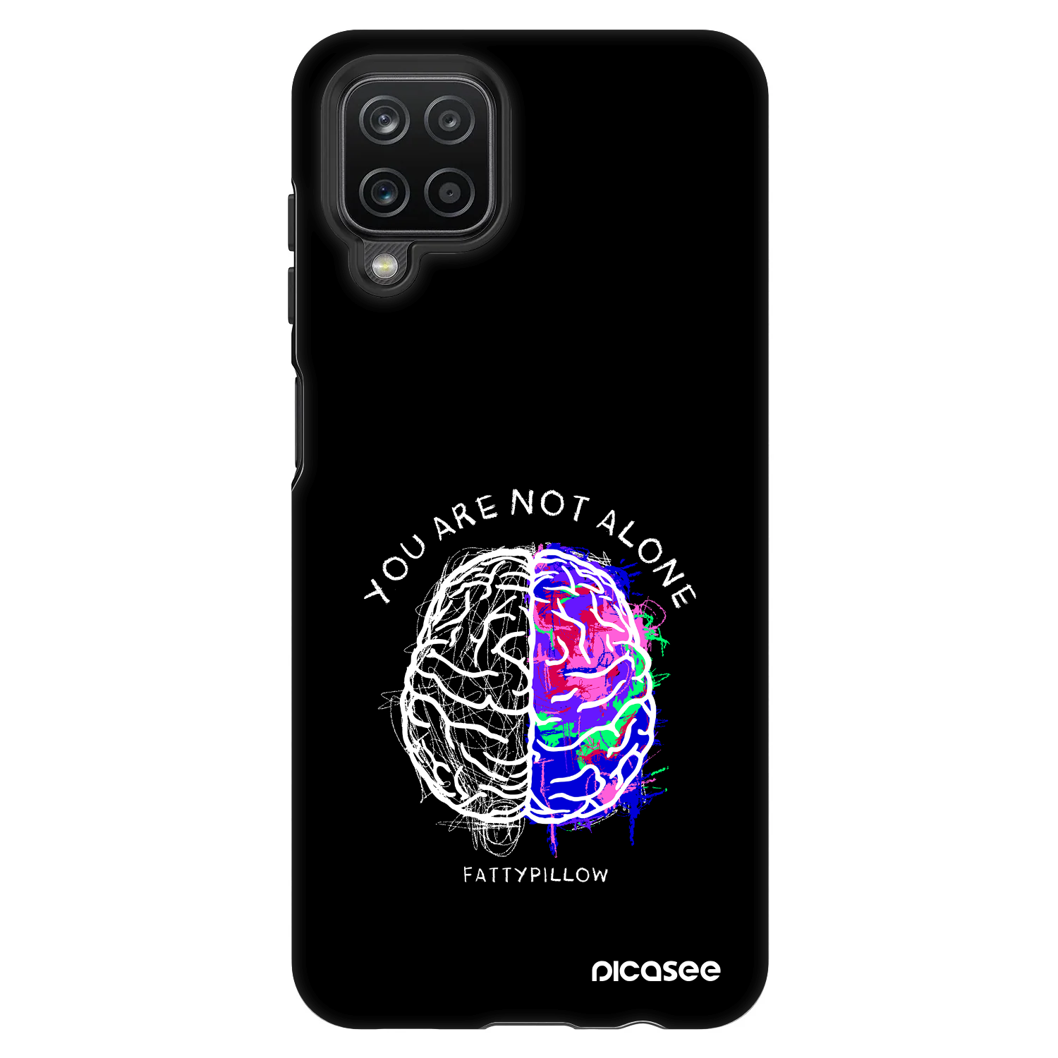 Picasee Fashion Case pre Samsung Galaxy A12 A125F - Brain - White