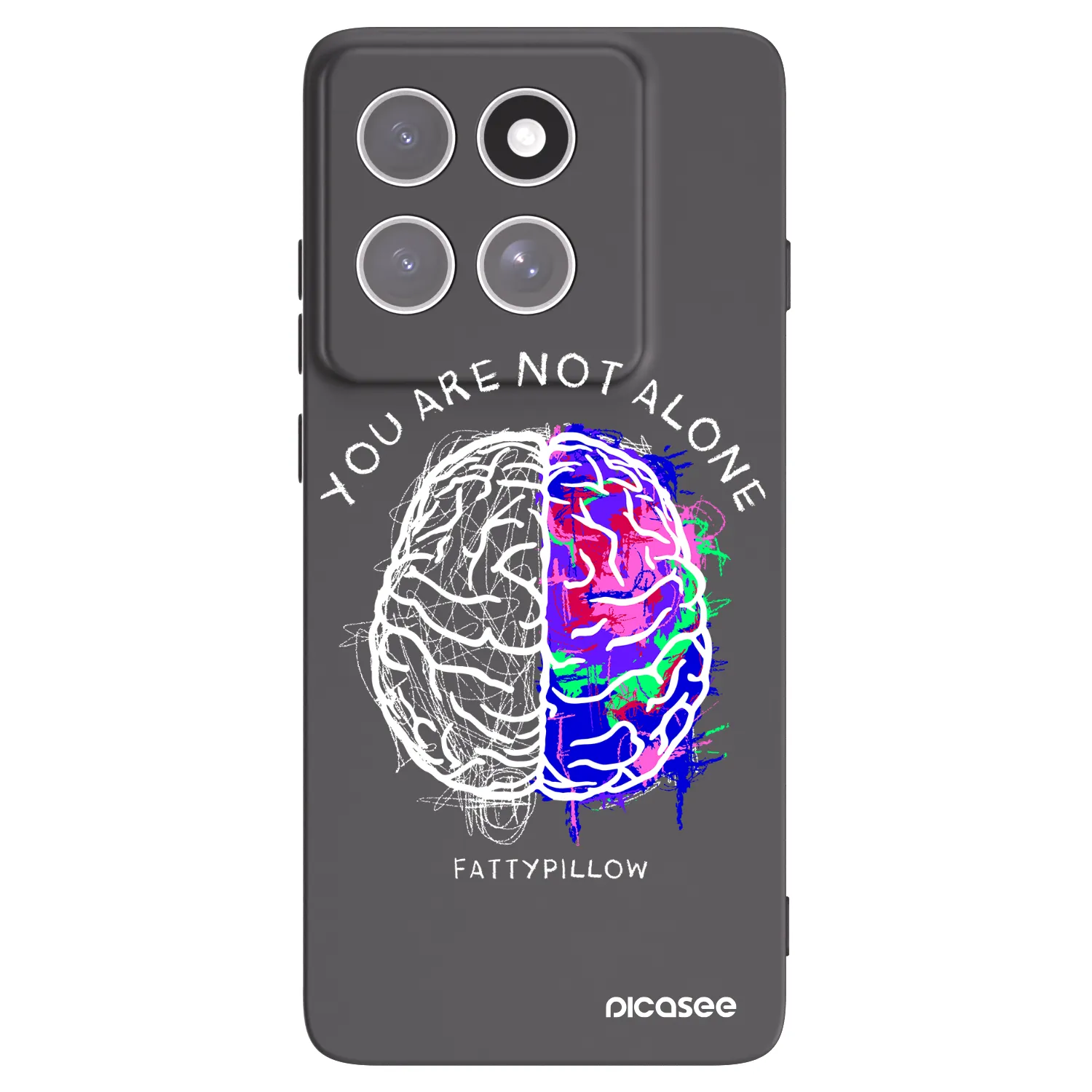 Picasee silikónový čierny obal pre Motorola Edge 60 Pro - Brain - White