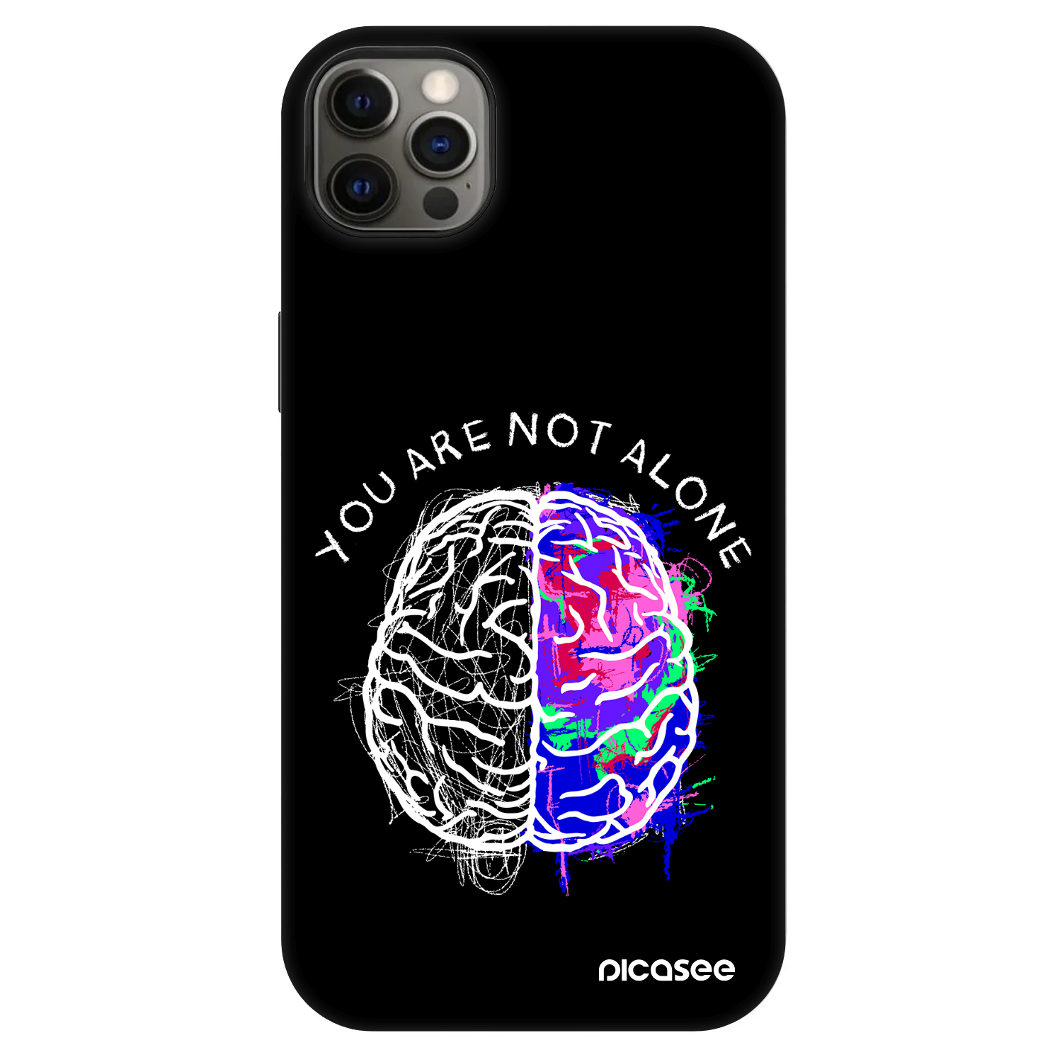 Picasee Fashion Case MagSafe pre Apple iPhone 12 Pro Max - Brain - White