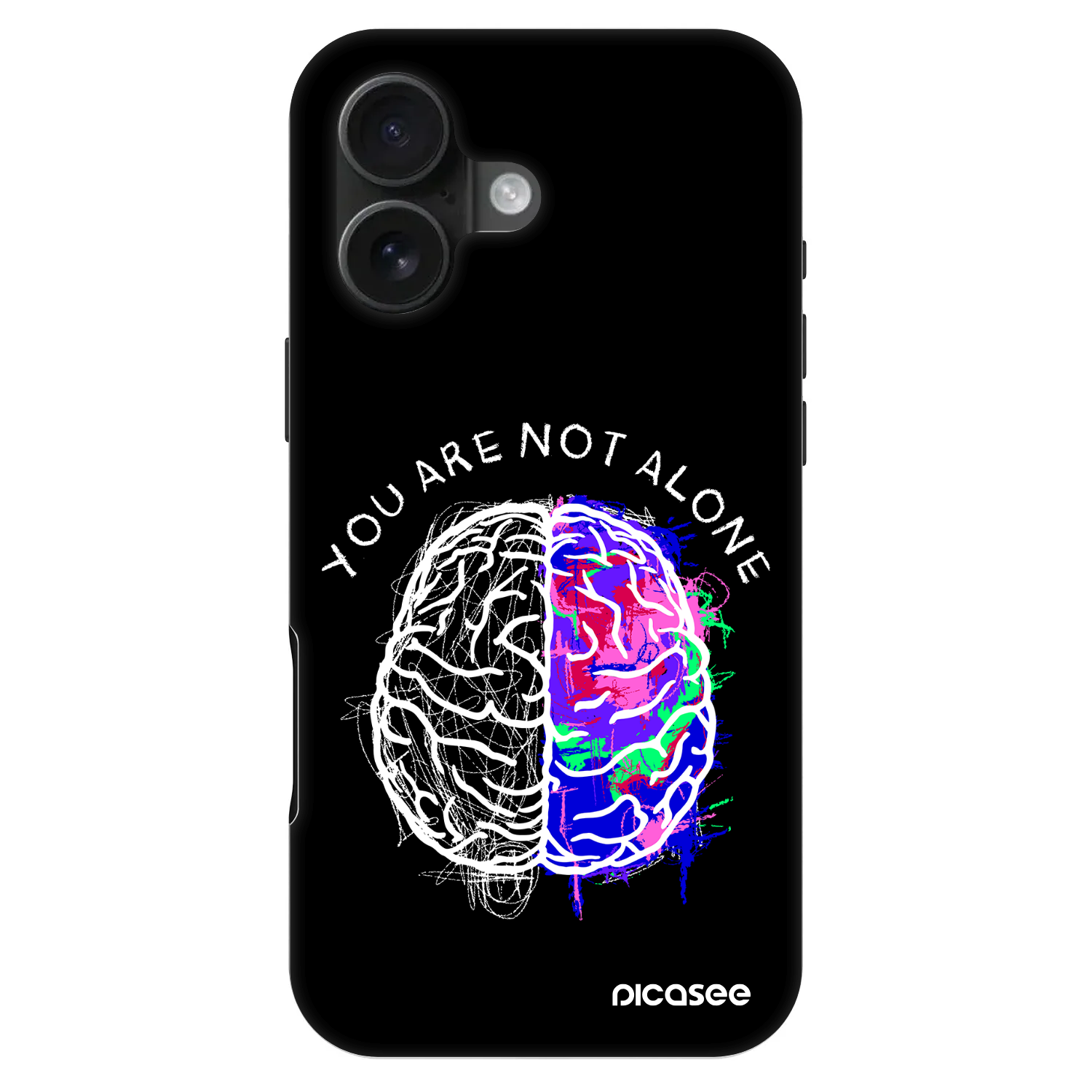 Picasee Fashion Case MagSafe pre Apple iPhone 16 - Brain - White