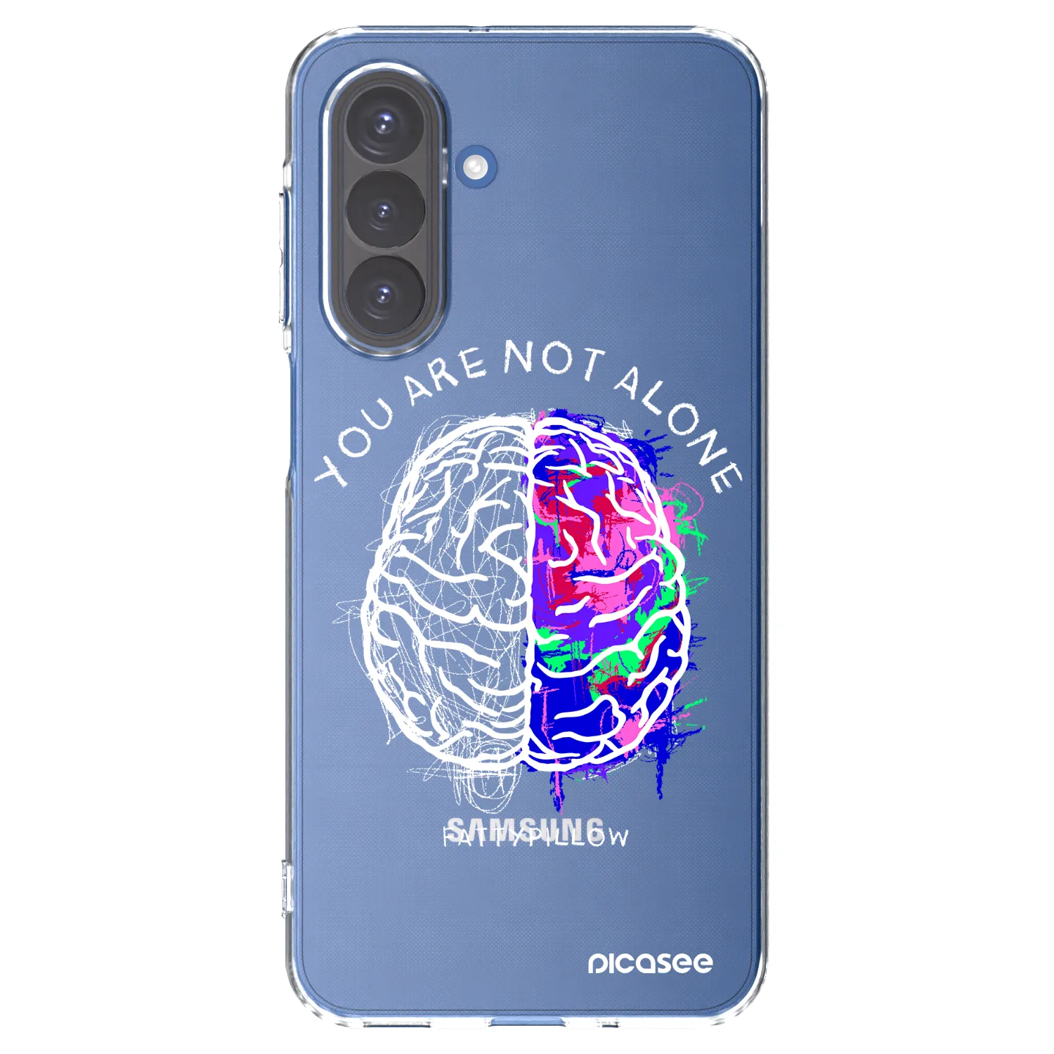 Picasee silikónový prehľadný obal pre Samsung Galaxy A17 5G - Brain - White