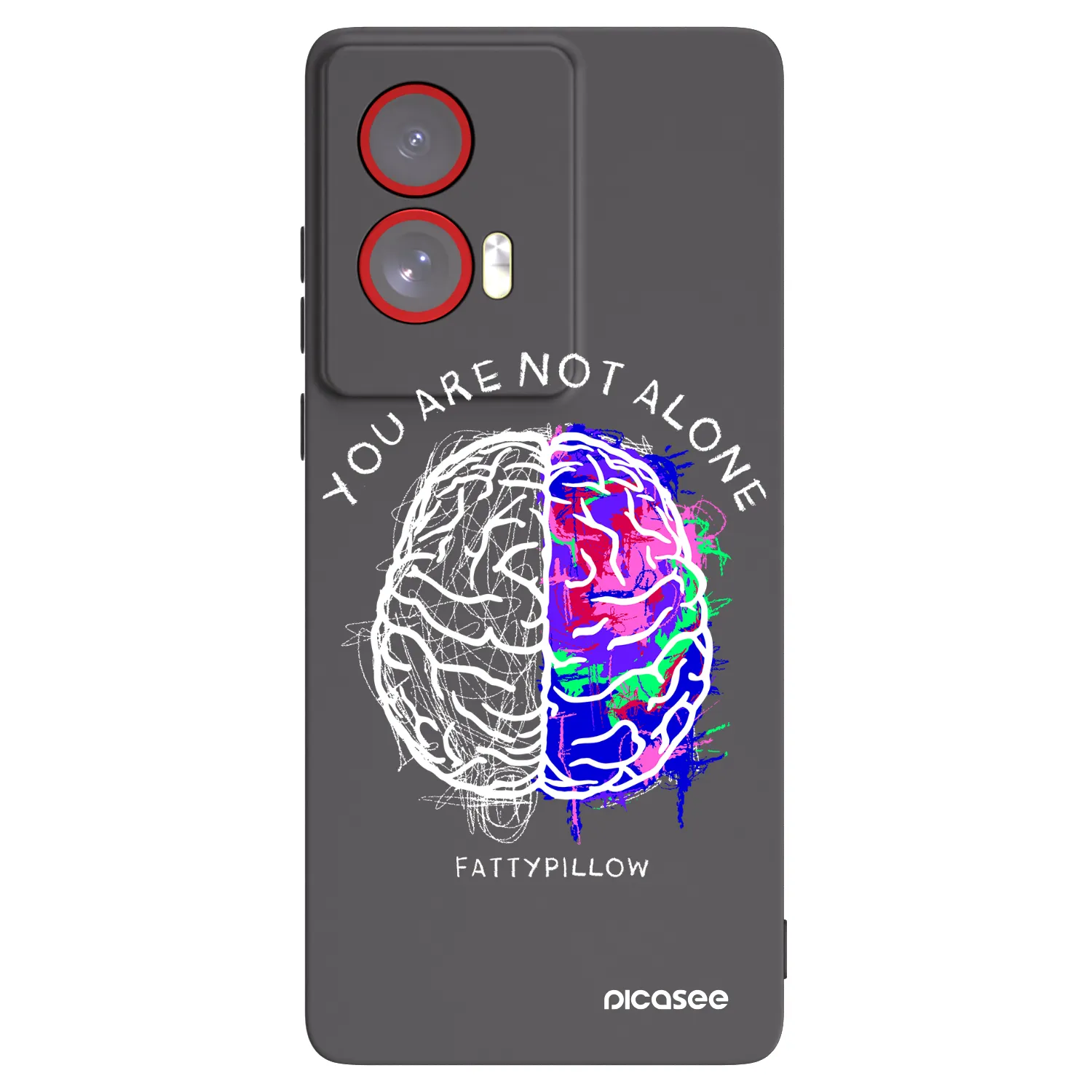 Silikónový čierny obal pre Motorola Edge 50 Fusion - Brain - White