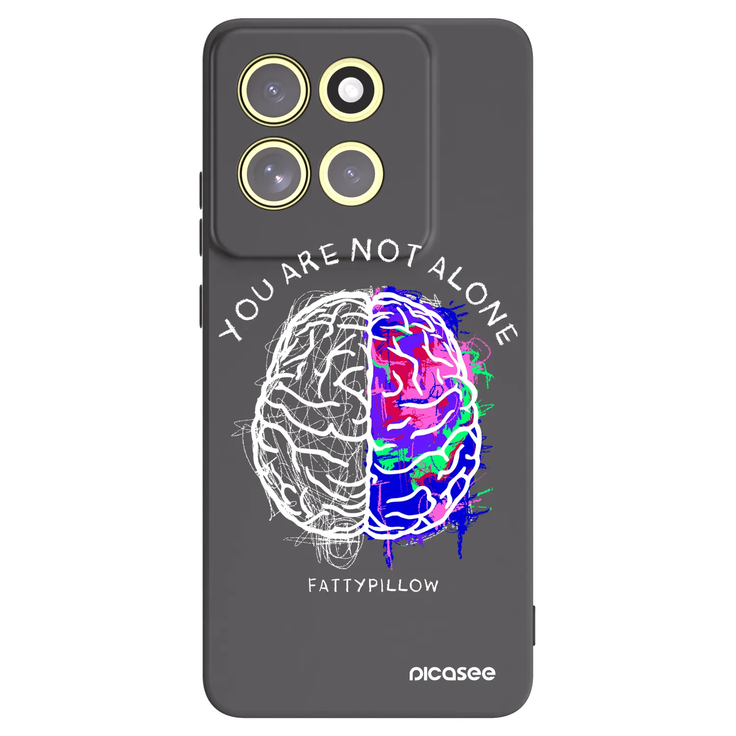 Picasee silikónový čierny obal pre Motorola Moto G86 Power 5G - Brain - White