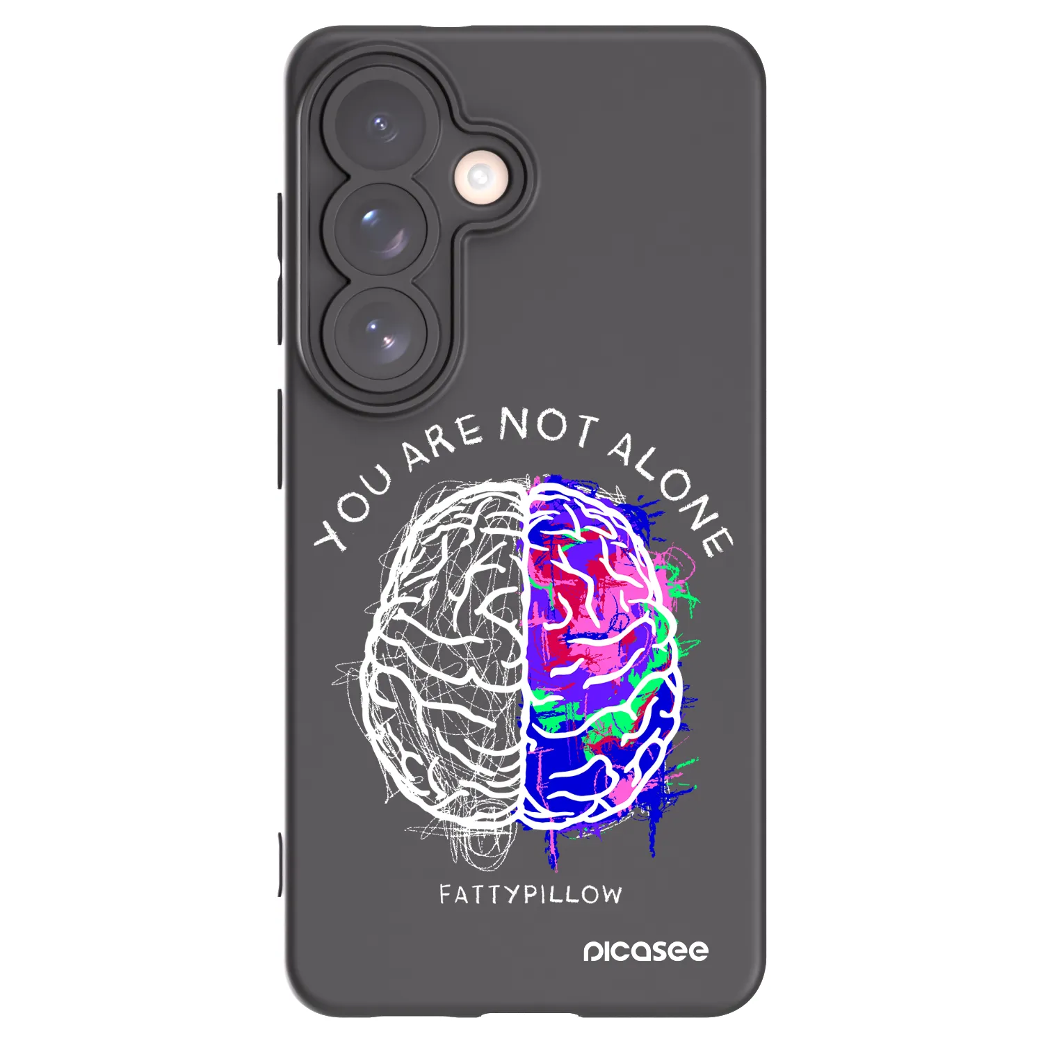 Picasee silikónový čierny obal pre Samsung Galaxy S26 - Brain - White