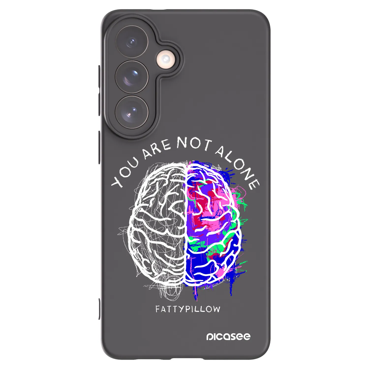 Picasee silikónový čierny obal pre Samsung Galaxy S26+ - Brain - White