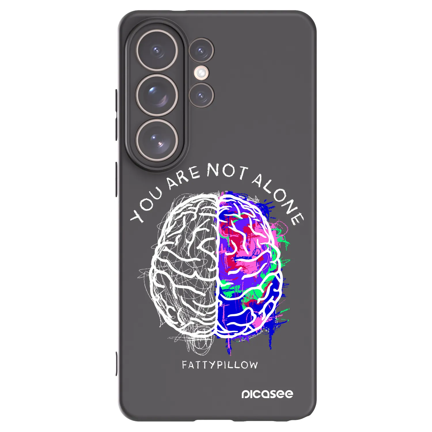 Picasee silikónový čierny obal pre Samsung Galaxy S26 Ultra - Brain - White