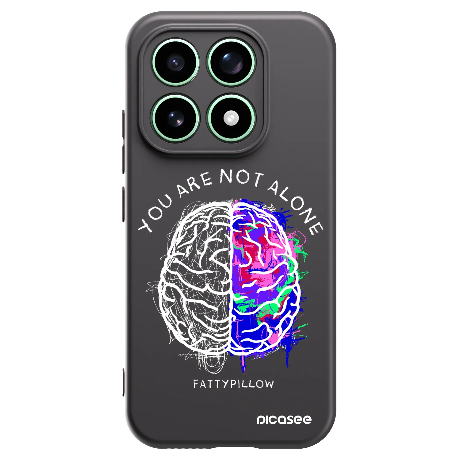 Picasee silikónový čierny obal pre Xiaomi 17 - Brain - White