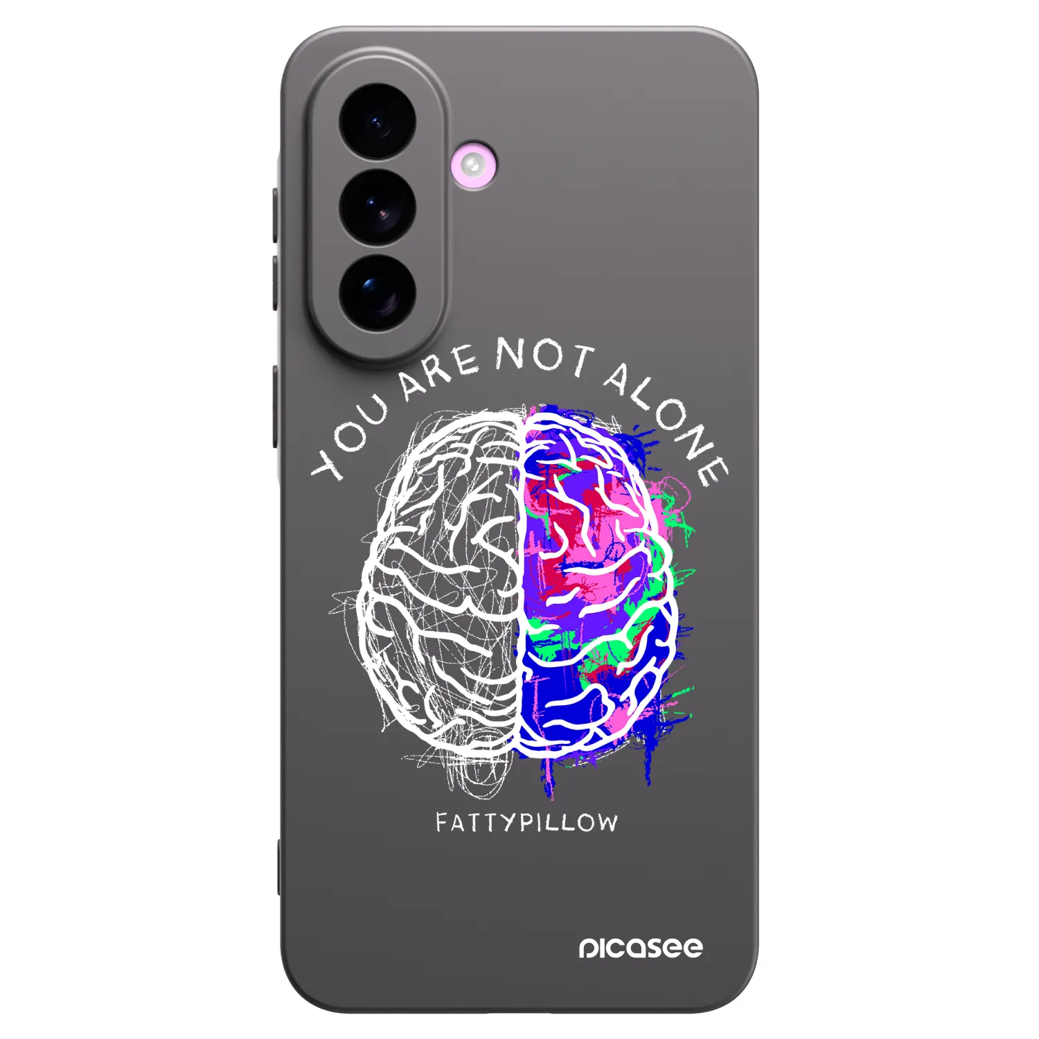 Picasee silikónový čierny obal pre Samsung Galaxy A57 5G - Brain - White