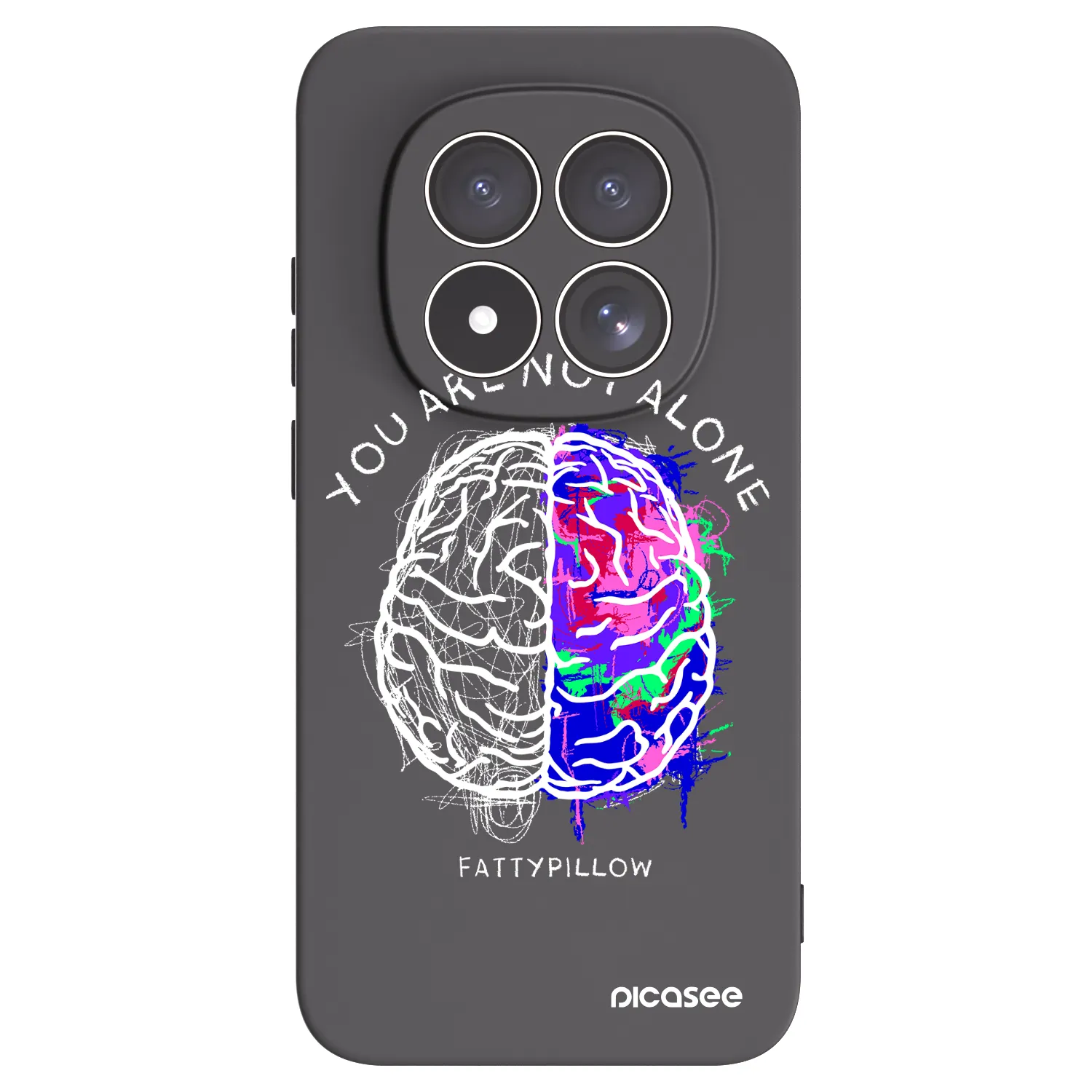Picasee silikónový čierny obal pre Xiaomi Redmi Note 15 Pro 5G - Brain - White