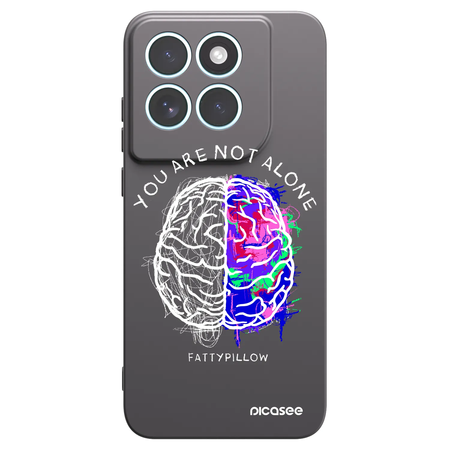 Picasee silikónový čierny obal pre Motorola Edge 70 Fusion - Brain - White