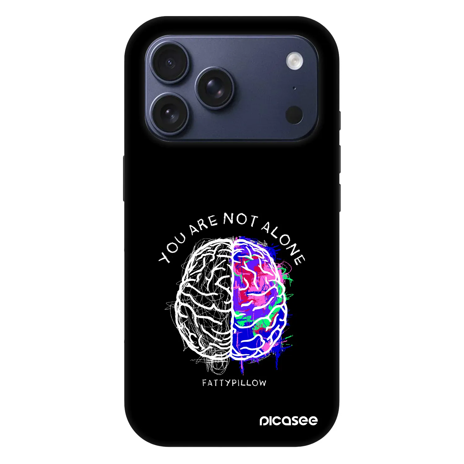 Picasee Fashion Case MagSafe pre Apple iPhone 18 Pro - Brain - White