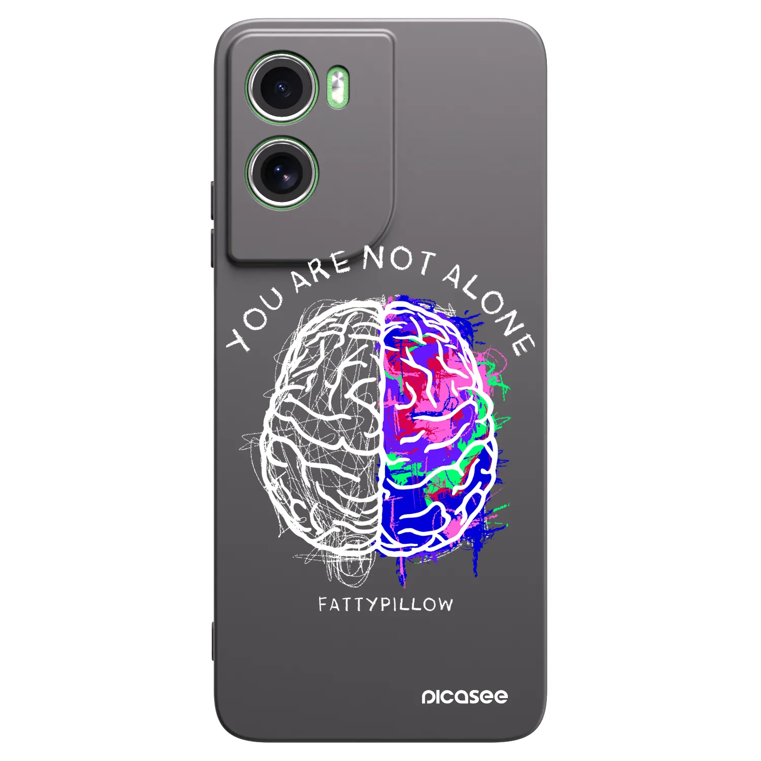 Picasee silikónový čierny obal pre Motorola Moto G06 - Brain - White