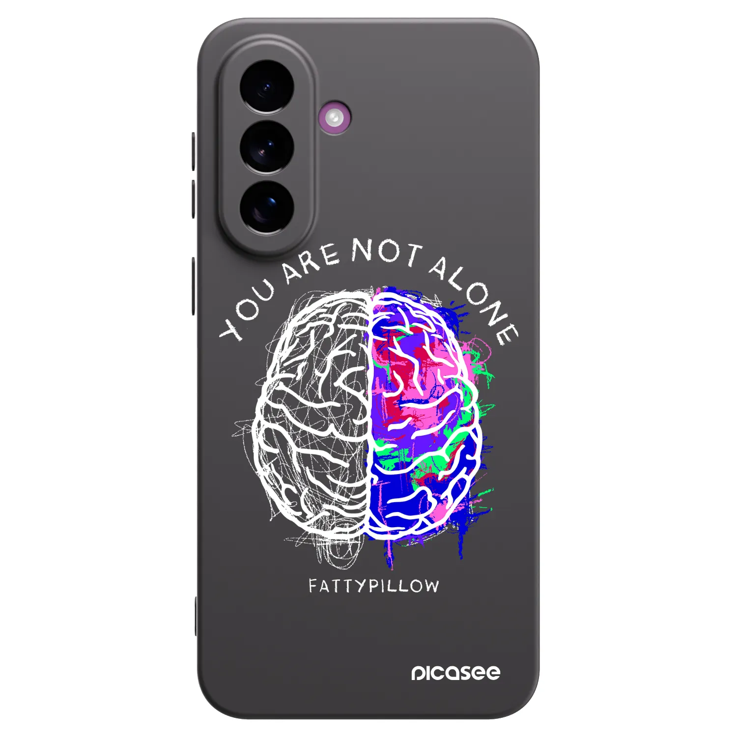 Picasee silikónový čierny obal pre Samsung Galaxy A37 - Brain - White