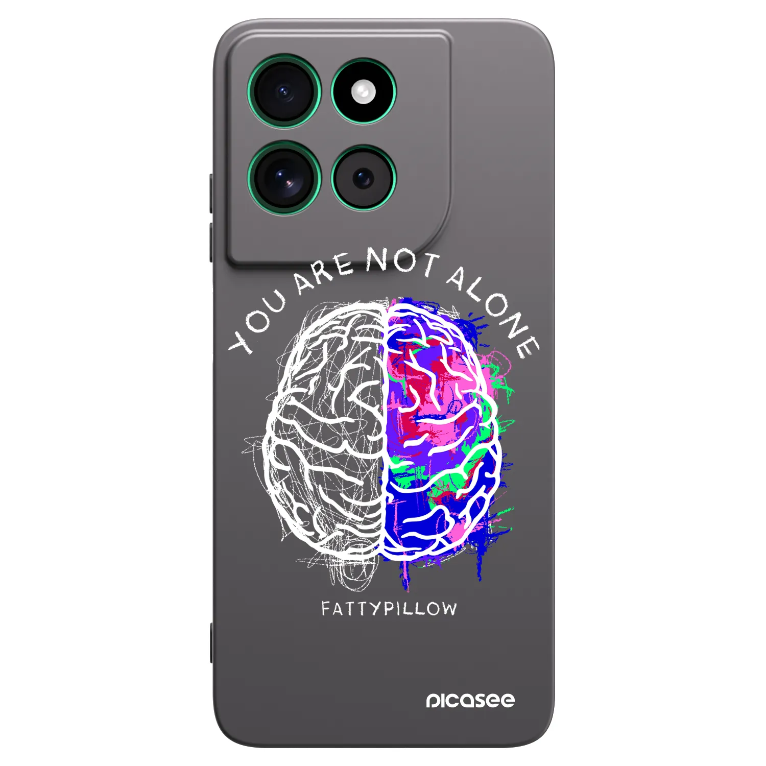 Picasee silikónový čierny obal pre Motorola Moto G57 Power - Brain - White