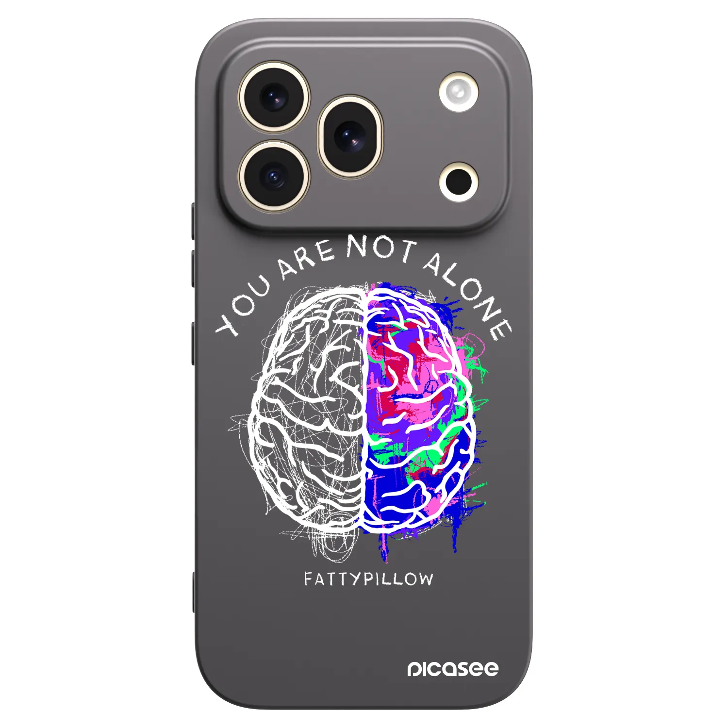 Picasee silikónový čierny obal pre Honor 600 Pro - Brain - White