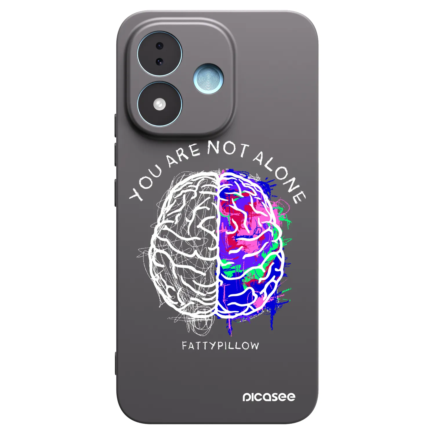 Picasee silikónový čierny obal pre Xiaomi Redmi Note 17 5G - Brain - White