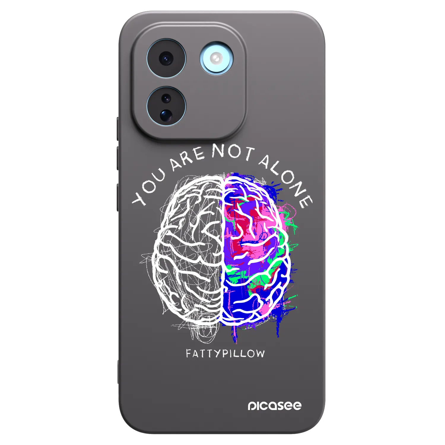 Picasee silikónový čierny obal pre Xiaomi Redmi Note 17 Pro MAX 5G - Brain - White