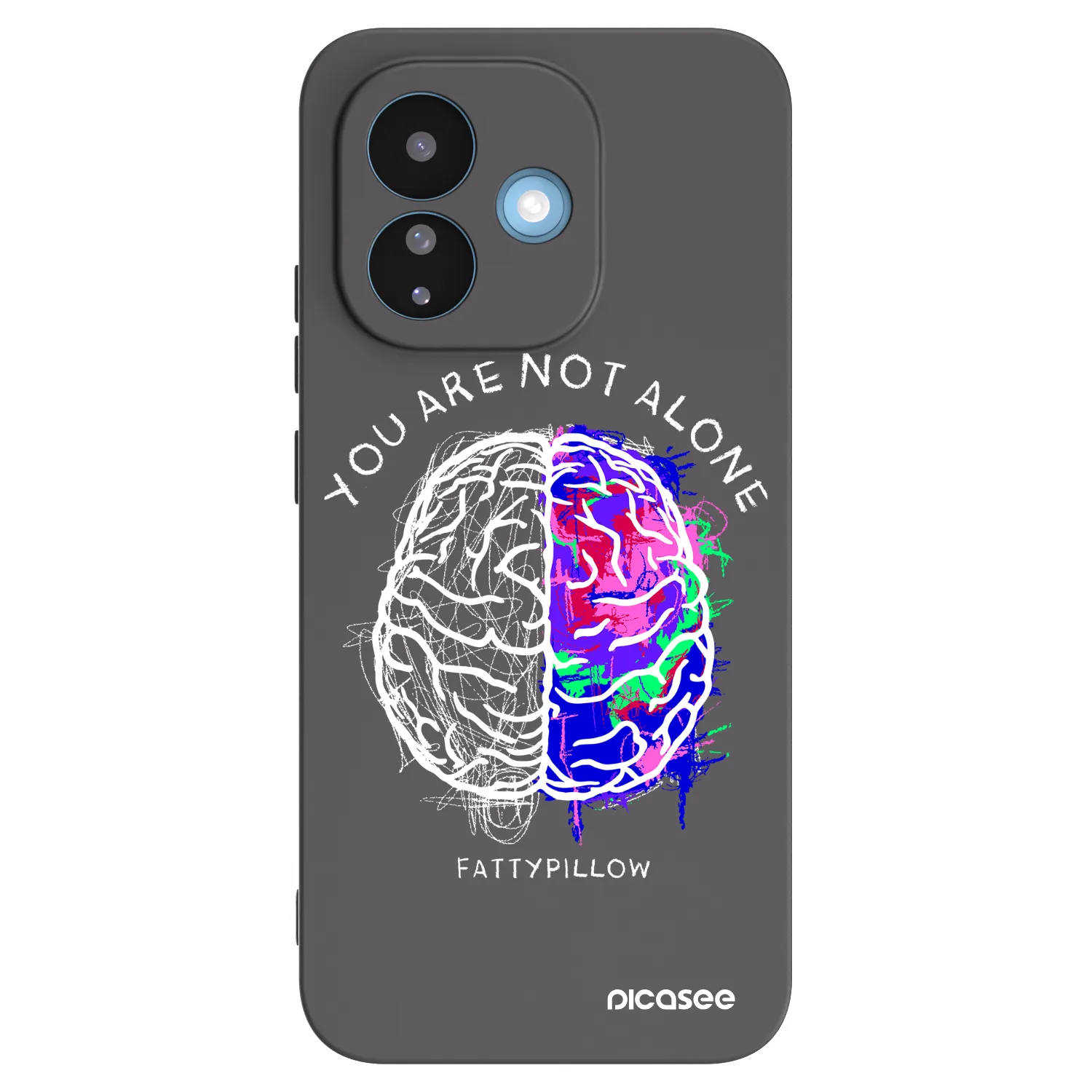 Picasee silikónový čierny obal pre Xiaomi Redmi Note 17 Pro 5G - Brain - White