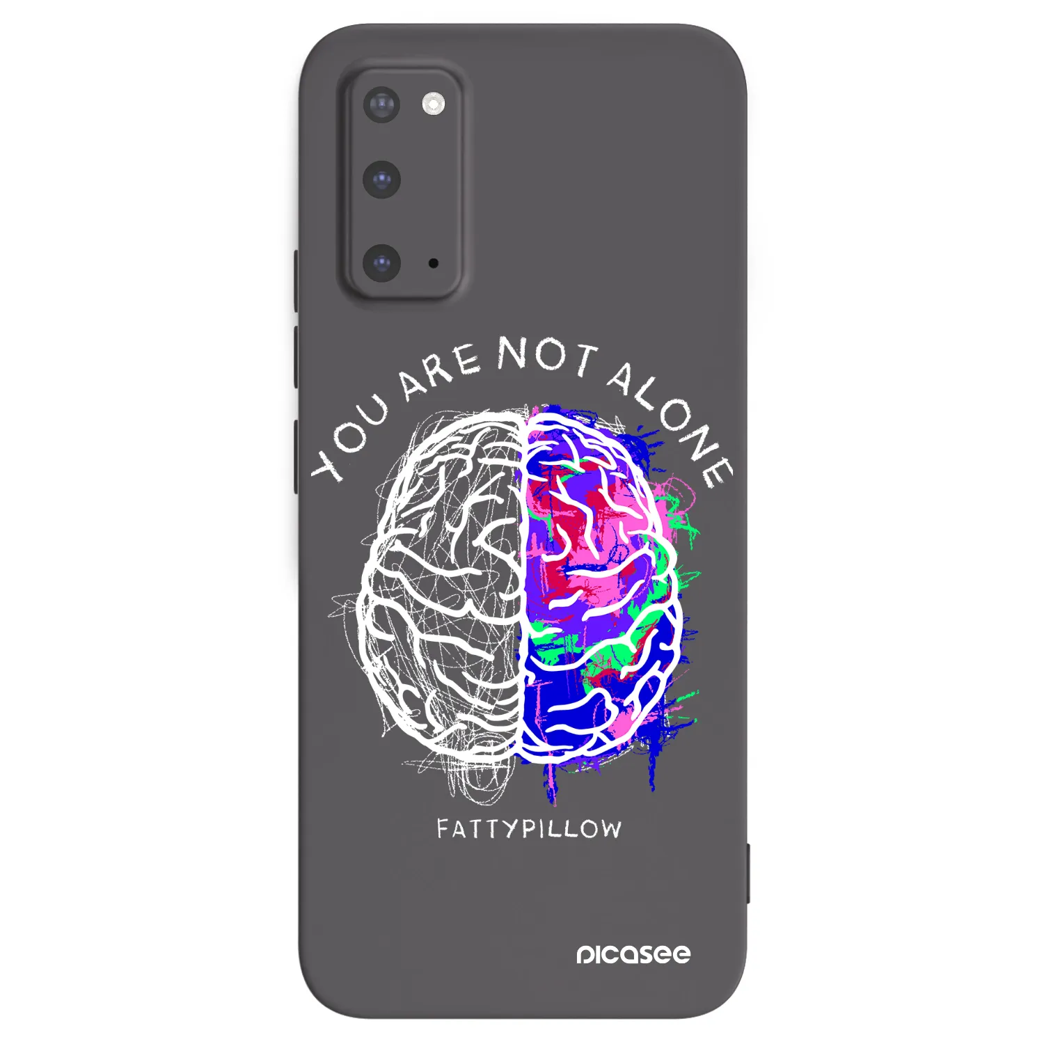 Picasee silikónový čierny obal pre Samsung Galaxy S20 G980F - Brain - White
