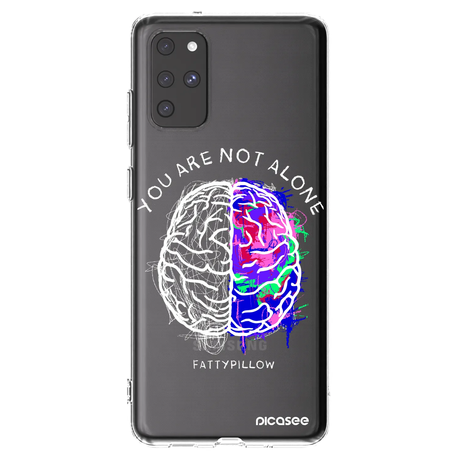 Picasee silikónový prehľadný obal pre Samsung Galaxy S20+ G985F - Brain - White