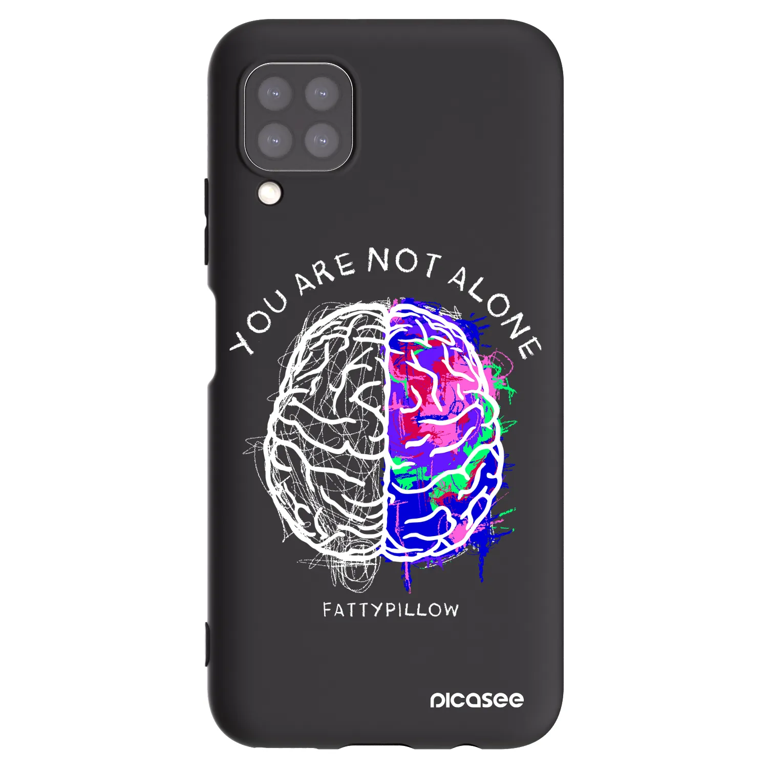 Picasee silikónový čierny obal pre Huawei P40 Lite - Brain - White