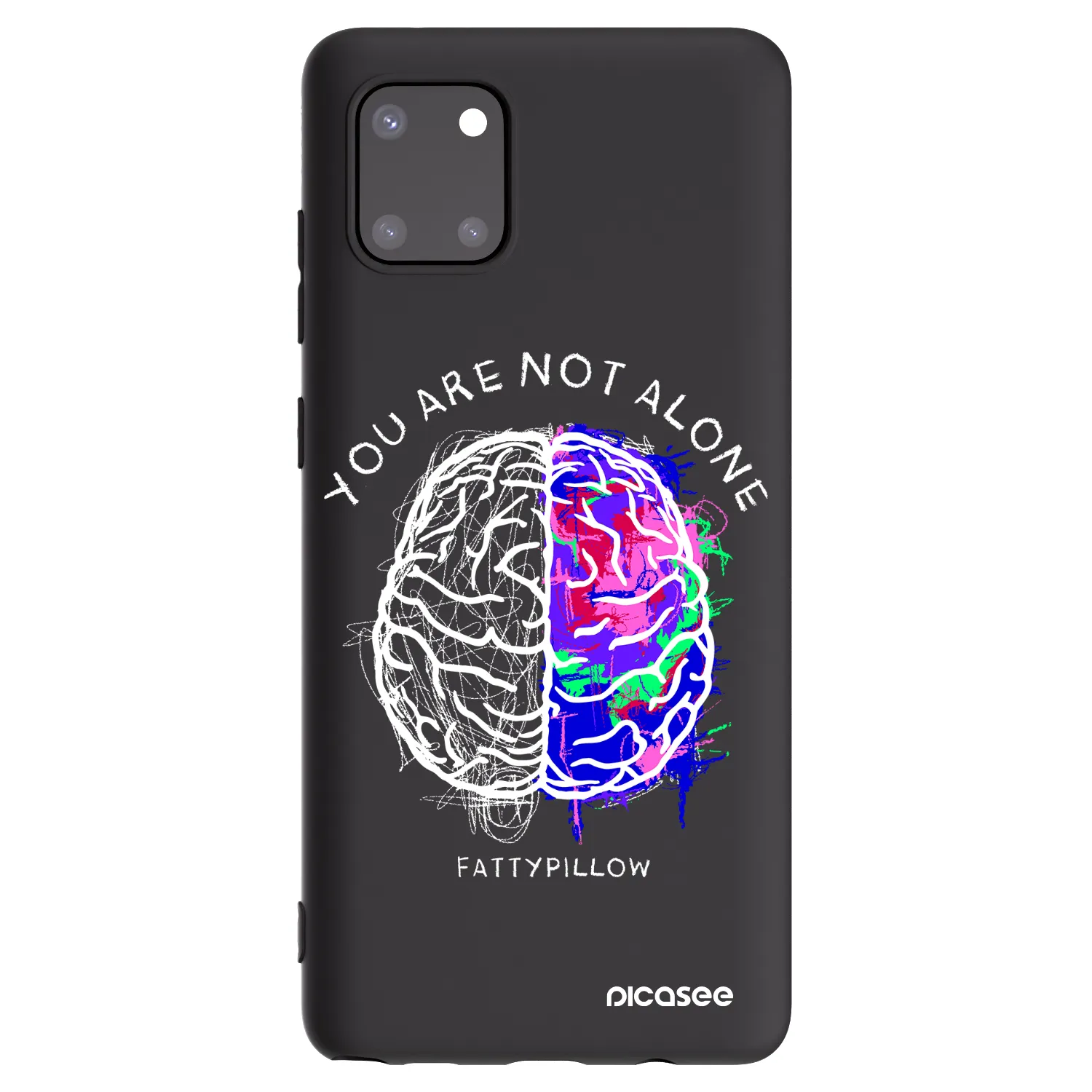 Picasee silikónový čierny obal pre Samsung Galaxy Note 10 Lite N770F - Brain - White
