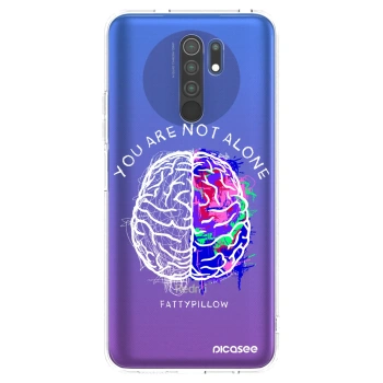 Picasee silikónový prehľadný obal pre Xiaomi Redmi 9 - Brain - White