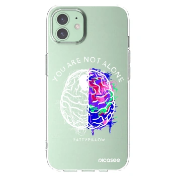 Picasee silikónový prehľadný obal pre Apple iPhone 12 Pro - Brain - White