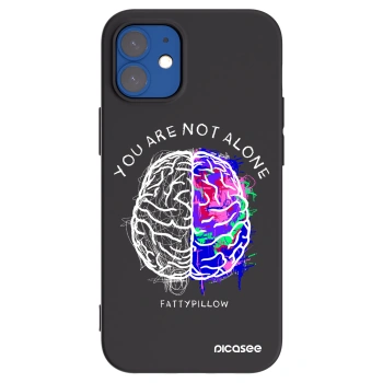 Picasee silikónový čierny obal pre Apple iPhone 12 mini - Brain - White