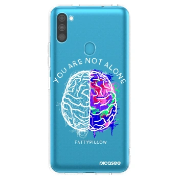 Picasee silikónový prehľadný obal pre Samsung Galaxy M11 - Brain - White