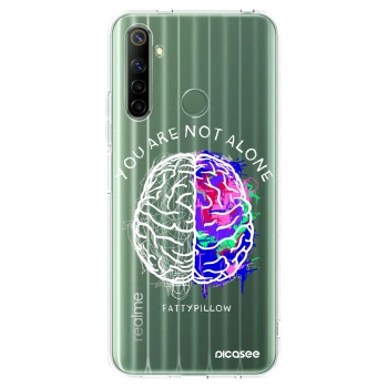 Picasee silikónový prehľadný obal pre Realme 6i - Brain - White