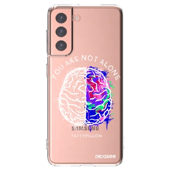 Picasee silikónový prehľadný obal pre Samsung Galaxy S21 5G G991B - Brain - White