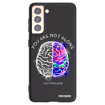 Picasee silikónový čierny obal pre Samsung Galaxy S21 5G G991B - Brain - White