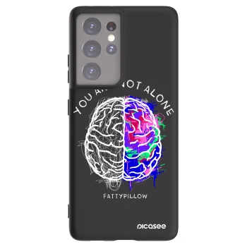 Picasee silikónový čierny obal pre Samsung Galaxy S21 Ultra 5G G998B - Brain - White