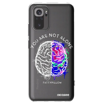 Picasee silikónový prehľadný obal pre Xiaomi Redmi Note 10 - Brain - White