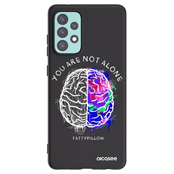 Picasee silikónový čierny obal pre Samsung Galaxy A72 A725F - Brain - White