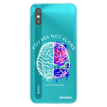 Picasee silikónový prehľadný obal pre Xiaomi Redmi 9AT - Brain - White