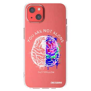 Picasee silikónový prehľadný obal pre Apple iPhone 13 - Brain - White