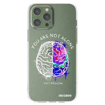 Picasee silikónový prehľadný obal pre Apple iPhone 13 Pro Max - Brain - White