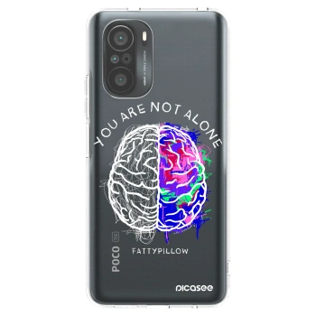 Picasee silikónový prehľadný obal pre Xiaomi Poco F3 - Brain - White
