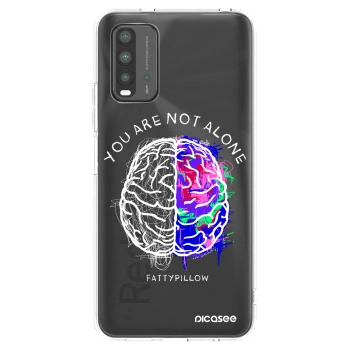 Picasee silikónový prehľadný obal pre Xiaomi Redmi 9T - Brain - White