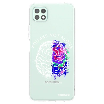Picasee silikónový prehľadný obal pre Samsung Galaxy A22 A226B 5G - Brain - White